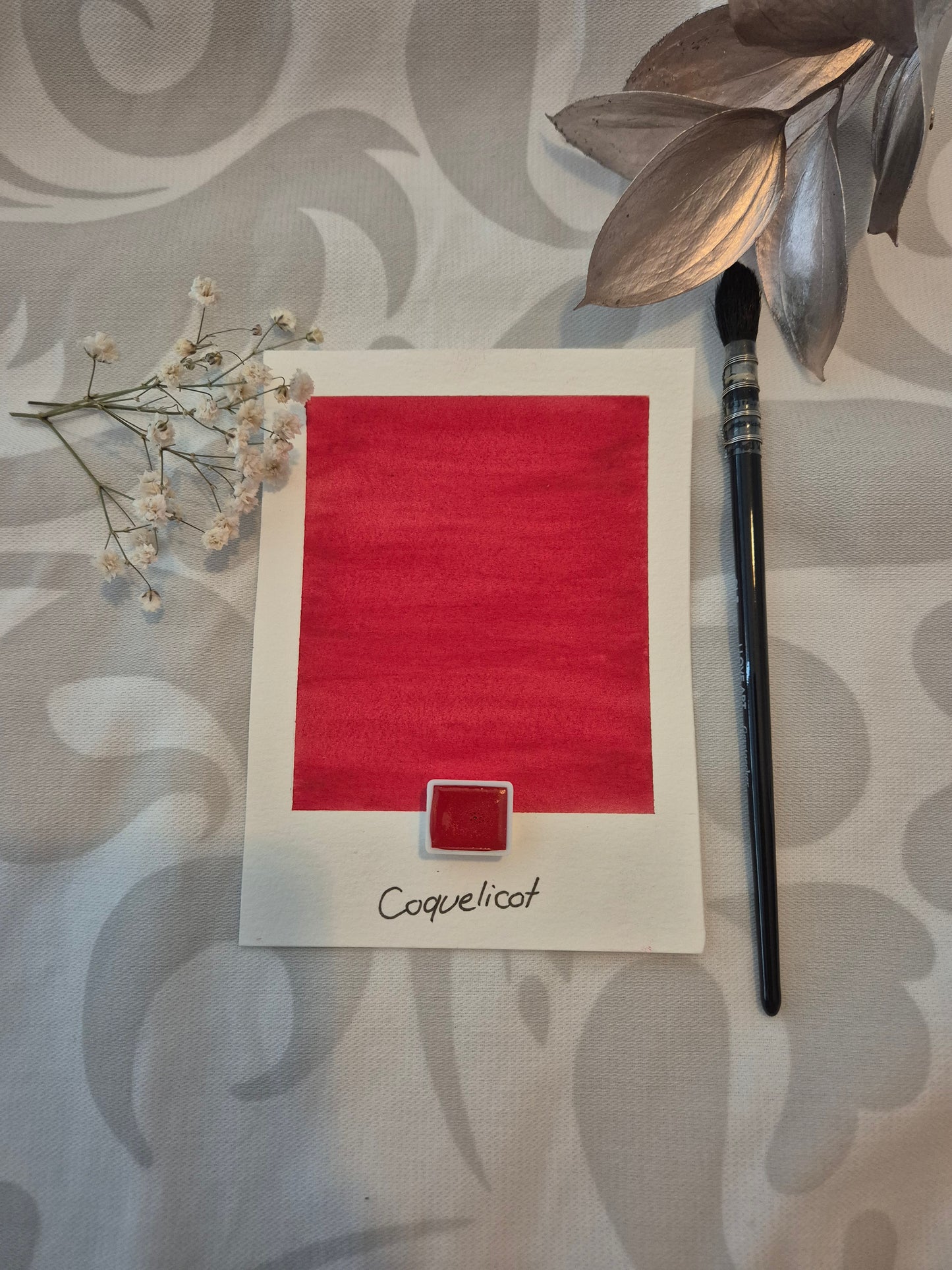 Coquelicot – Aquarelle extra fine artisanale et végane (demi godet)