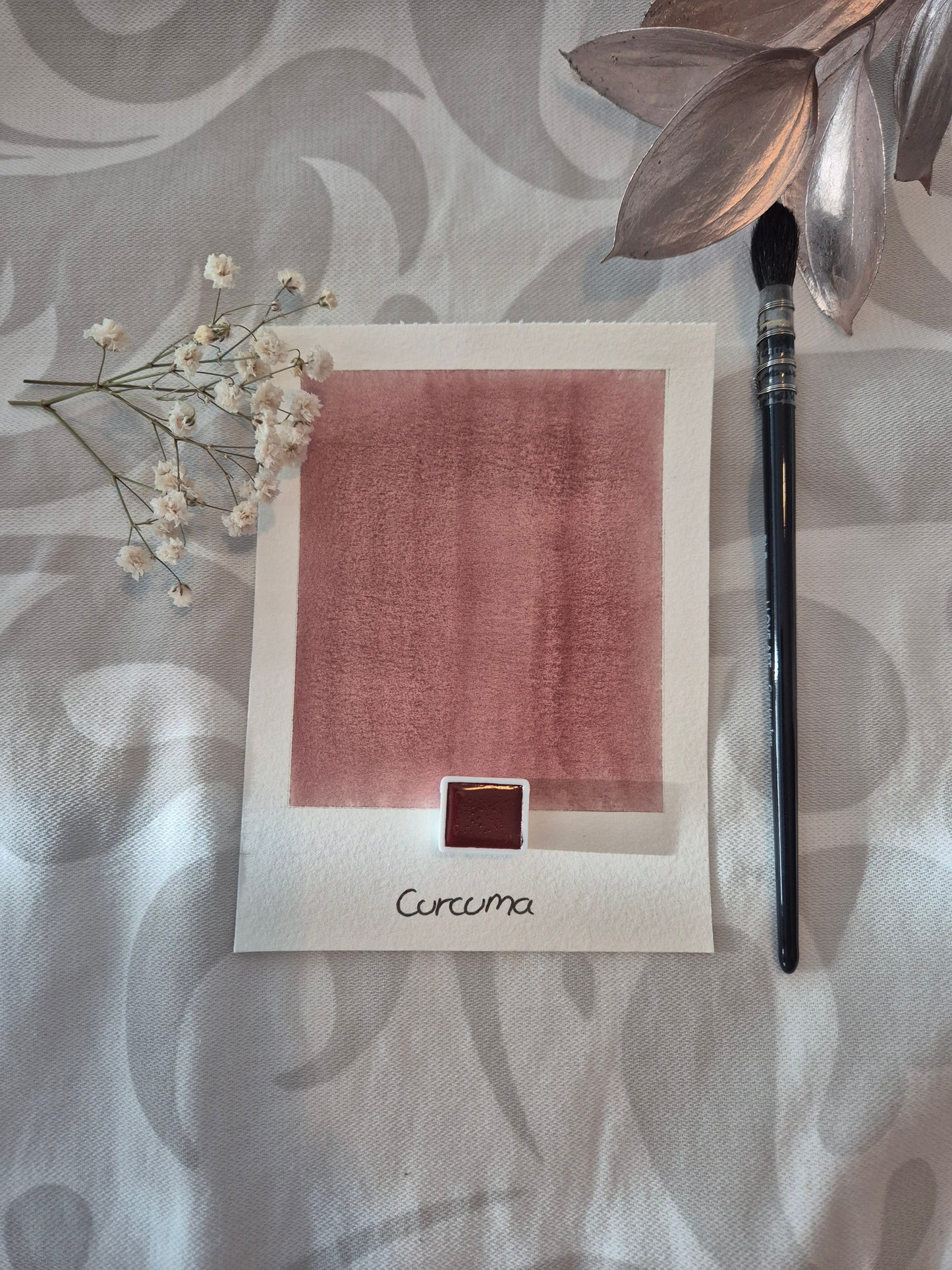 Curcuma – Aquarelle extra fine artisanale et végane (demi godet)
