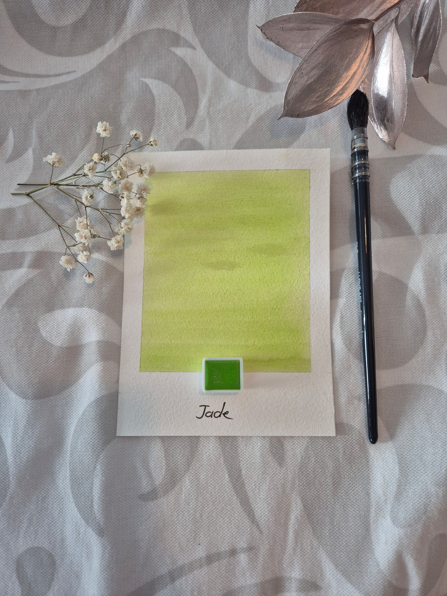 Jade – Aquarelle extra fine artisanale et végane (demi godet)