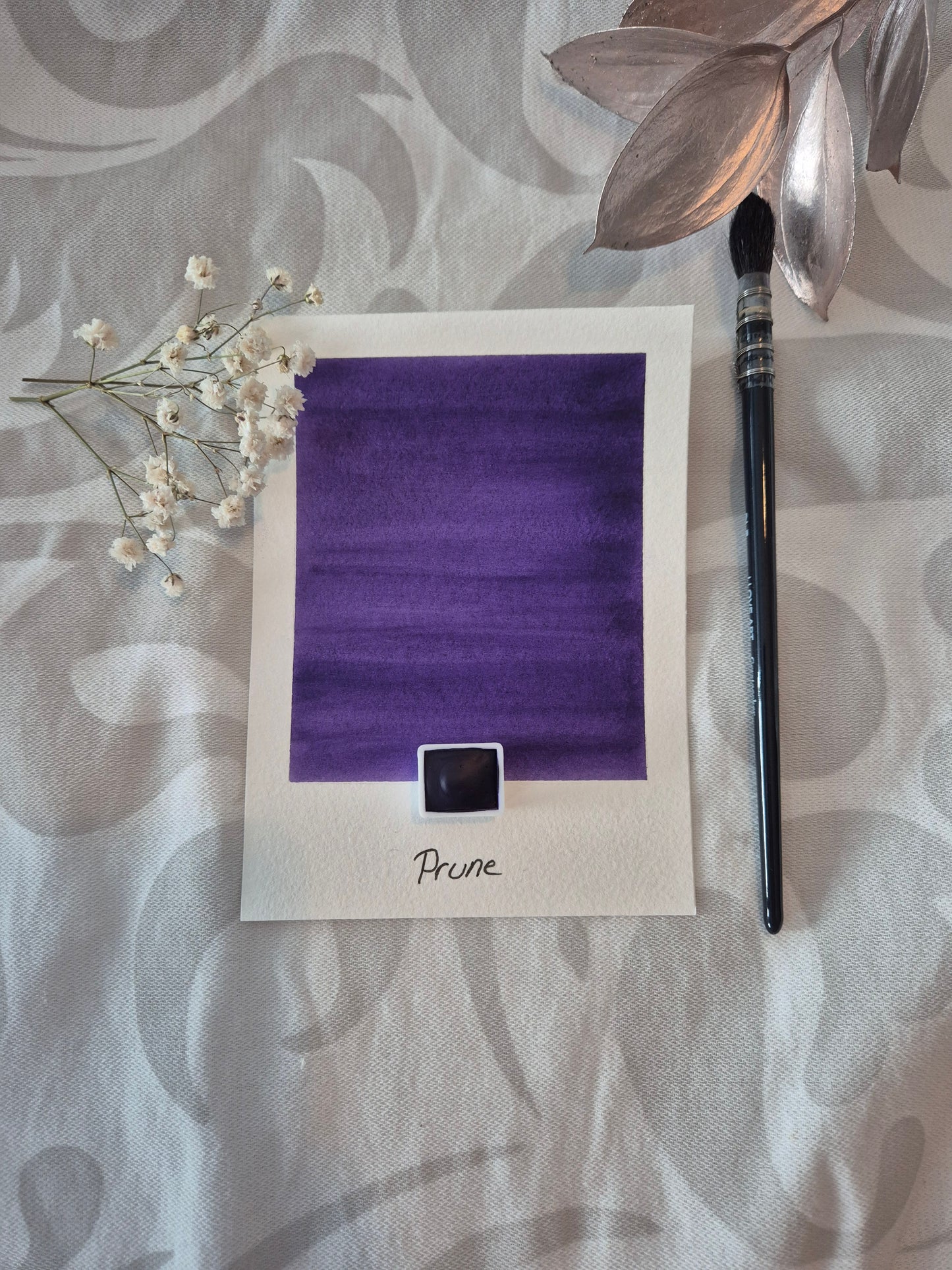 Prune – Aquarelle extra fine artisanale et végane (demi godet)