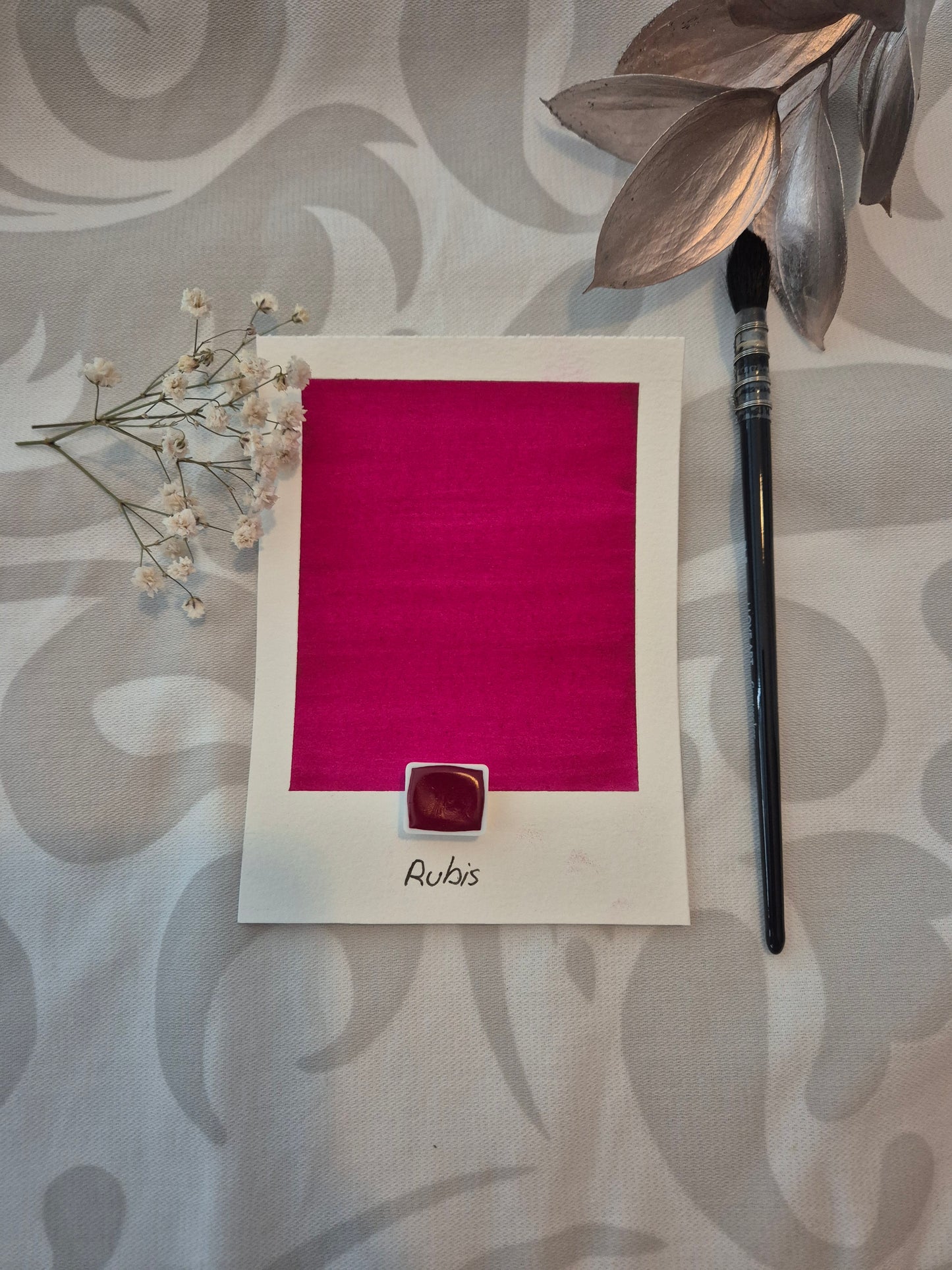 Rubis – Aquarelle extra fine artisanale et végane (demi godet)