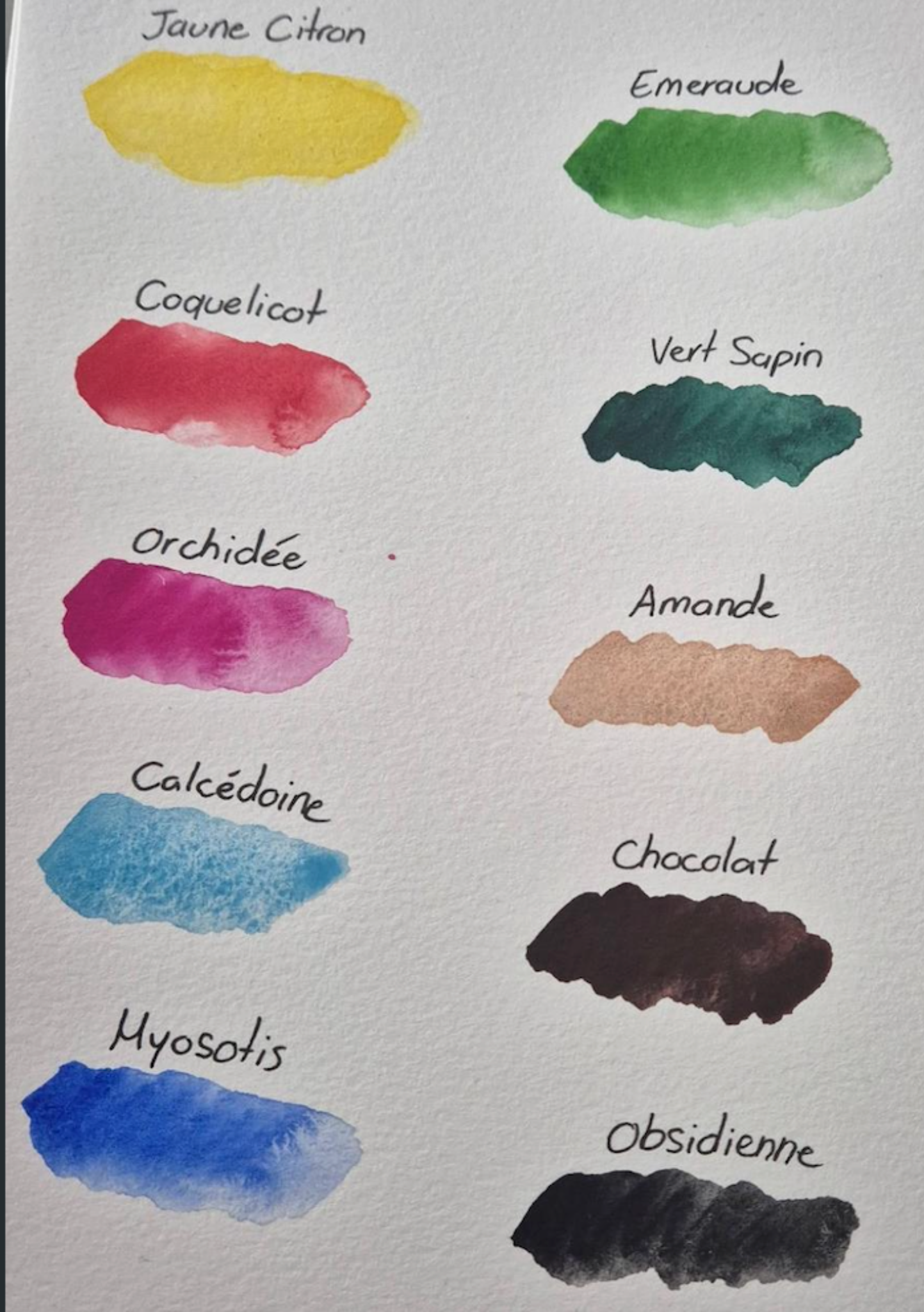 Palette d’aquarelle artisanale végane – Palette Essentielle (10 demi-godets)