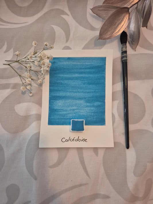 Calcédoine – Aquarelle extra fine artisanale et végane (demi godet)