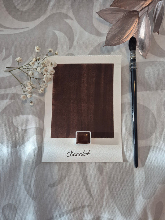 Chocolat – Aquarelle extra fine artisanale et végane (demi godet)