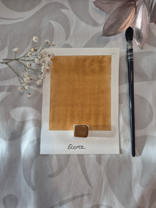 Écorce  – Aquarelle extra fine artisanale et végane (demi godet)