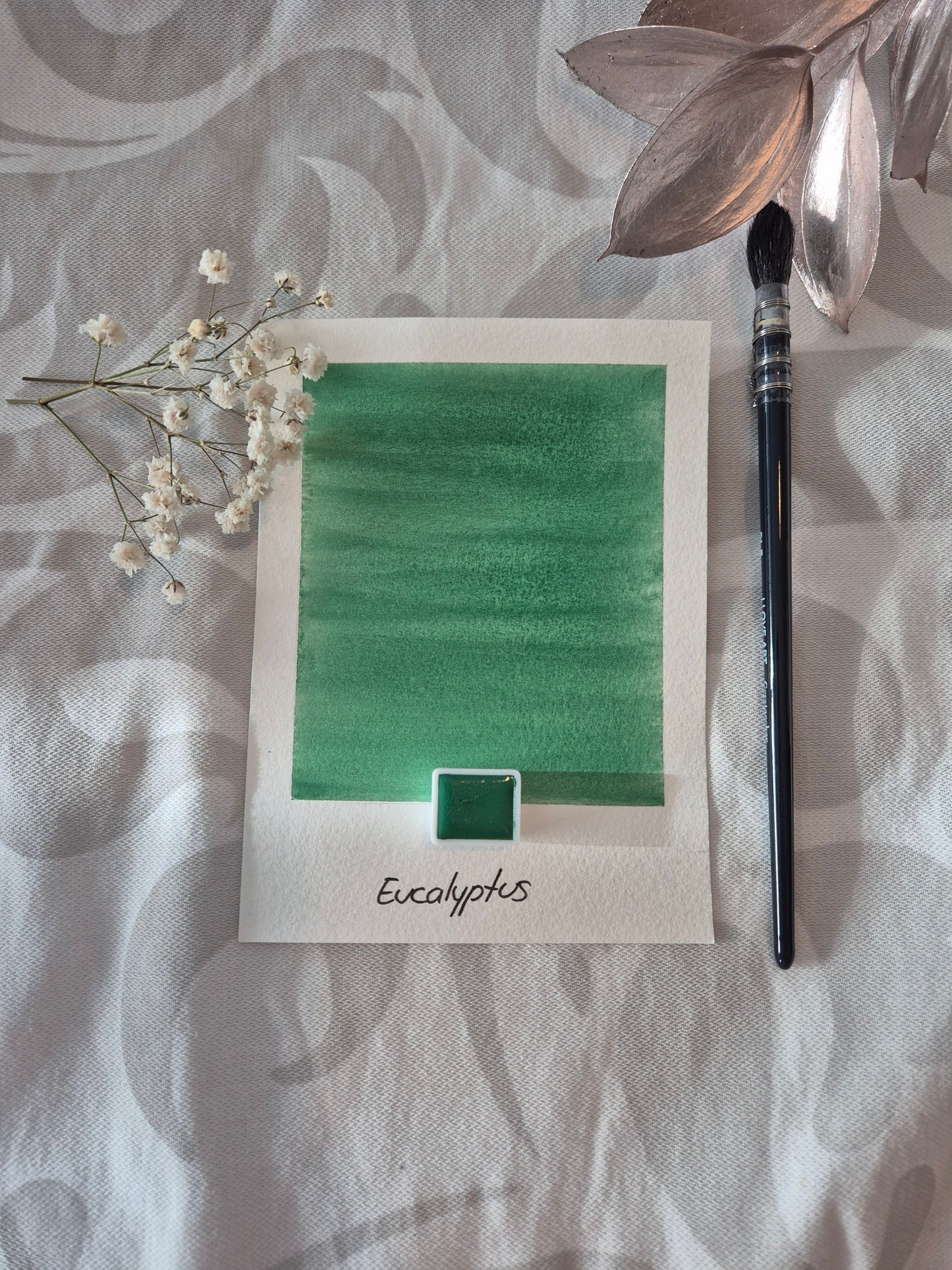 Eucalyptus – Aquarelle extra fine artisanale et végane (demi godet)