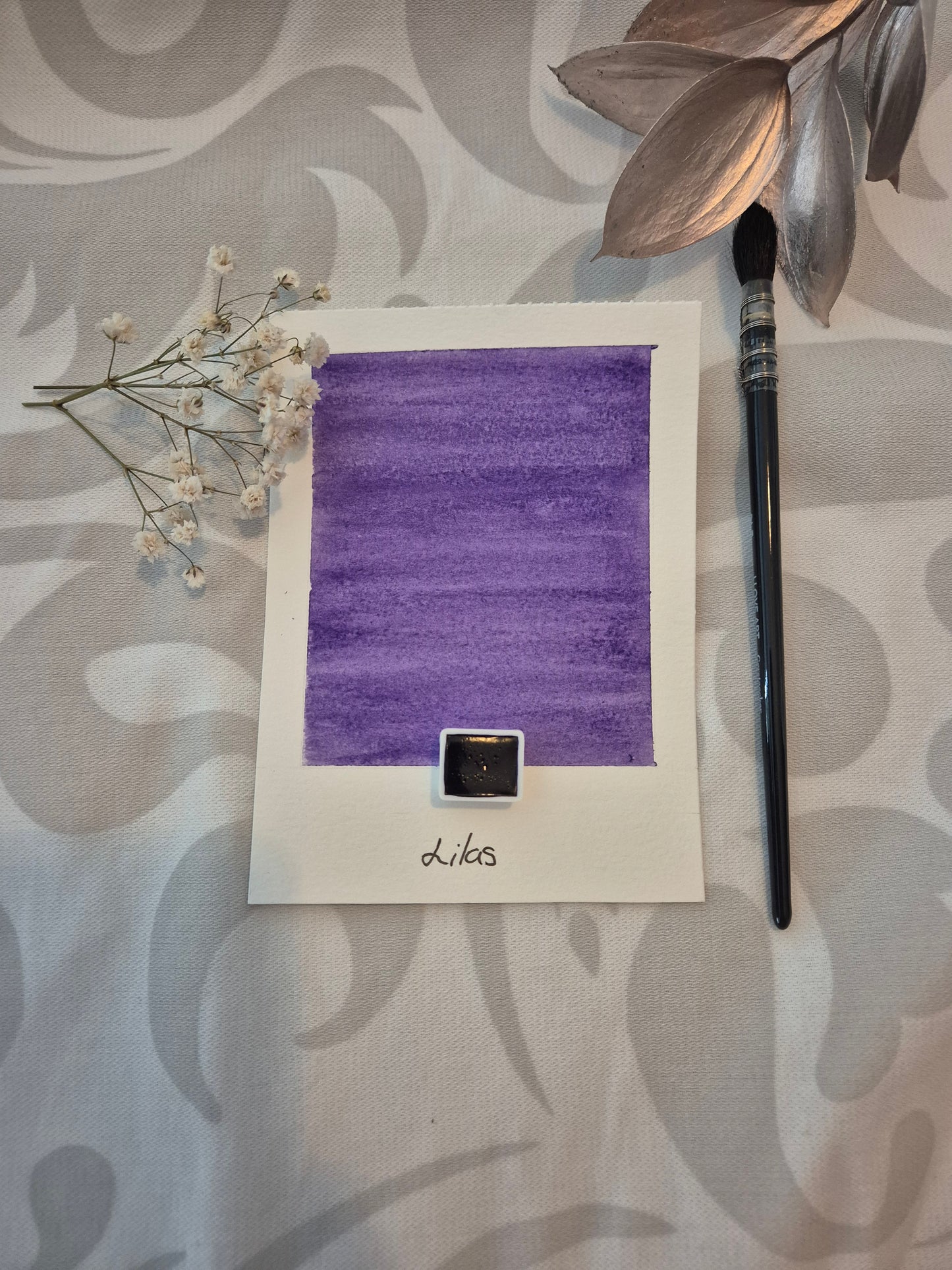 Lilas – Aquarelle extra fine artisanale et végane (demi godet)