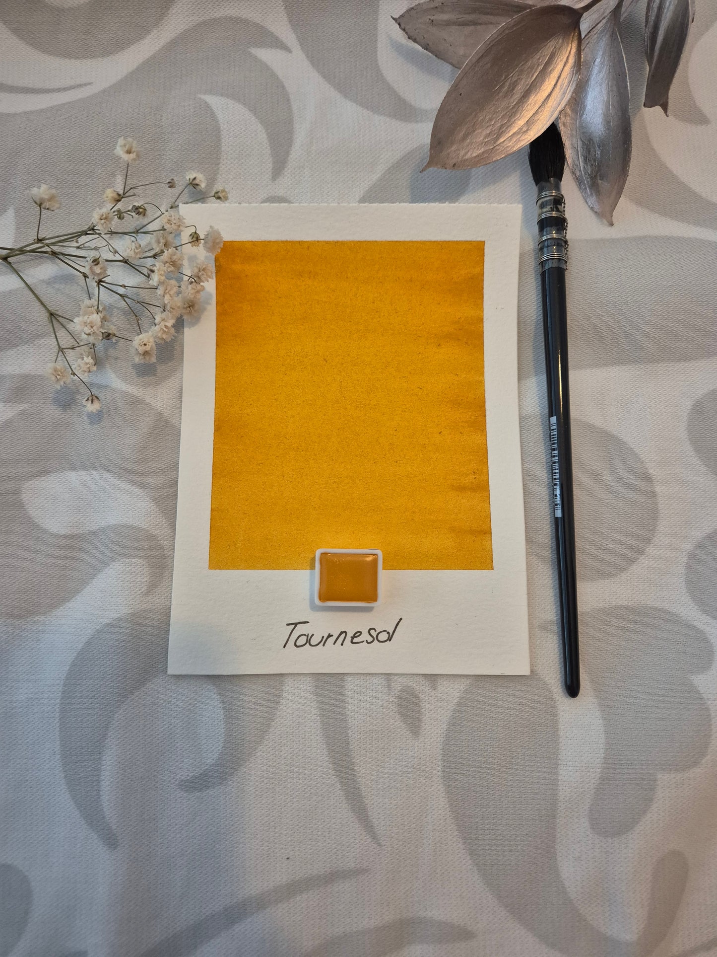 Tournesol – Aquarelle extra fine artisanale et végane (demi godet)