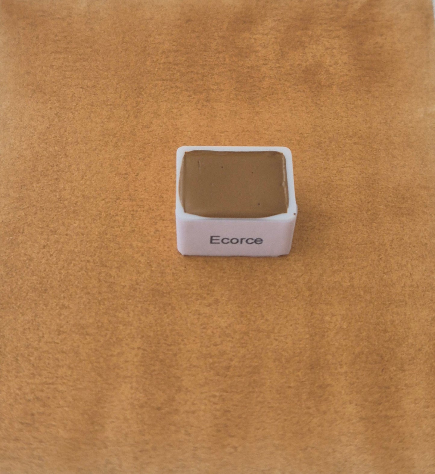 Écorce  – Aquarelle extra fine artisanale et végane (demi godet)