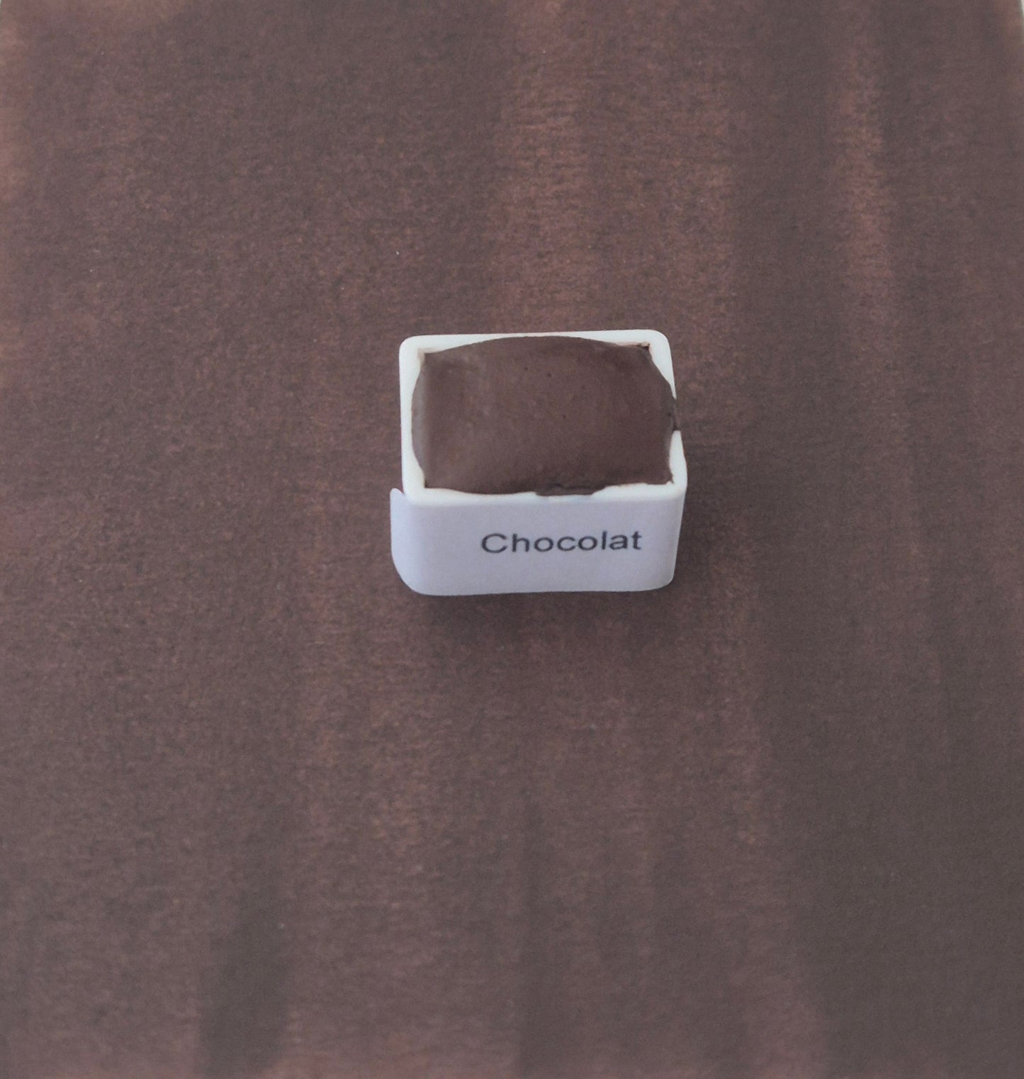 Chocolat – Aquarelle extra fine artisanale et végane (demi godet)
