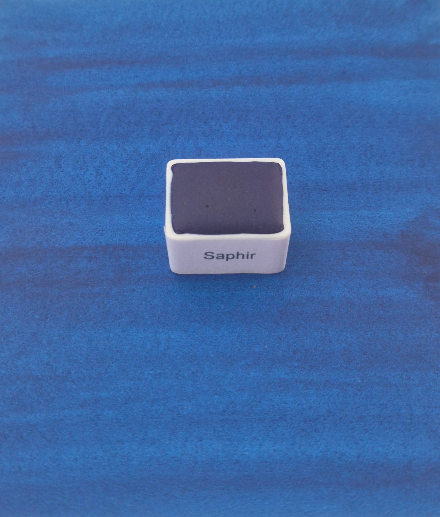 Saphir – Aquarelle extra fine artisanale et végane (demi godet)